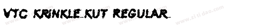 VTC Krinkle-Kut Regular字体转换